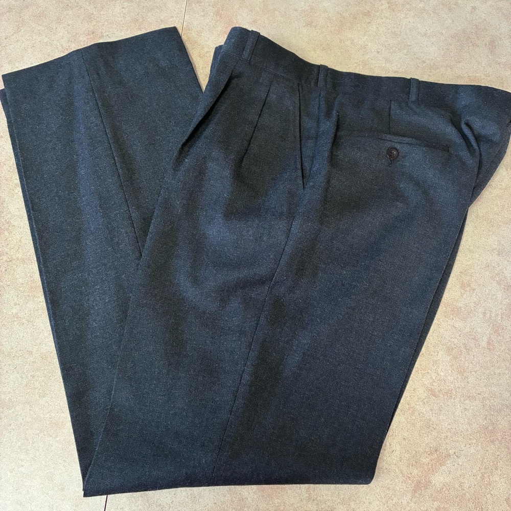 NWOT Stylemaster Slacks Men's Charcoal Wool Dress Pants Trousers Slacks